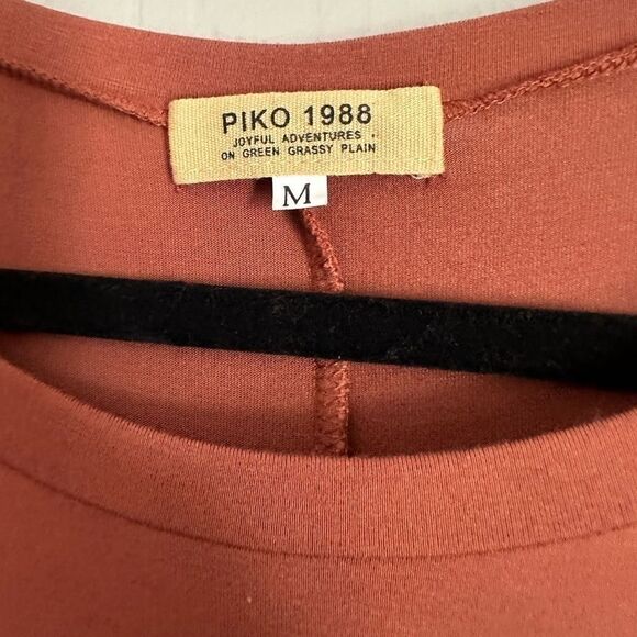 PIKO 1988 copper colored Stretchy Flowy T-shirt Dress sz M - Picture 2 of 4